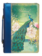 Blue Peacock Bible Cover