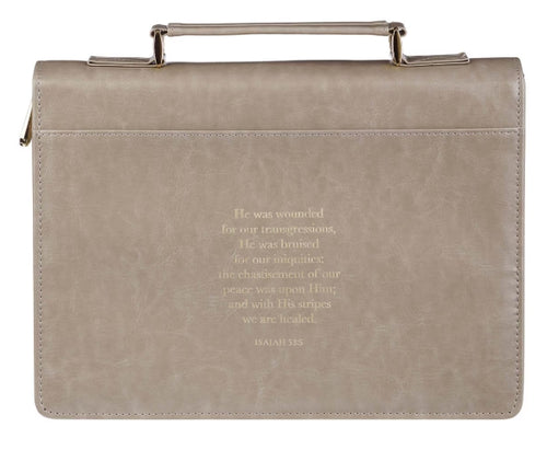 Amazing Grace Taupe Crown of Thorns Bible Cover