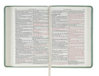 Teal Bloom Compact KJV Bible