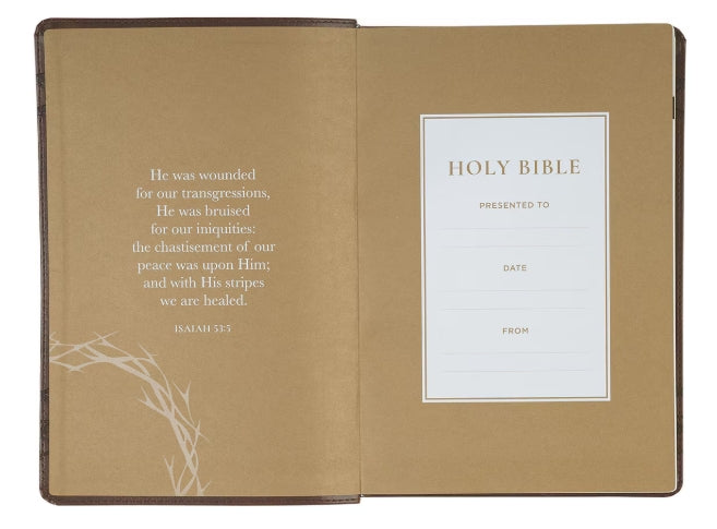 Brown Crown of Thorns KJV Giant Print Bible
