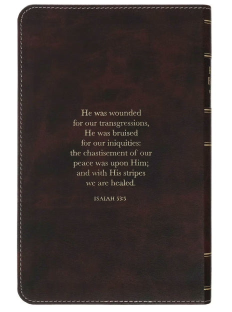 Espresso & Pink Crown of Thorns Giant Print KJV Bible