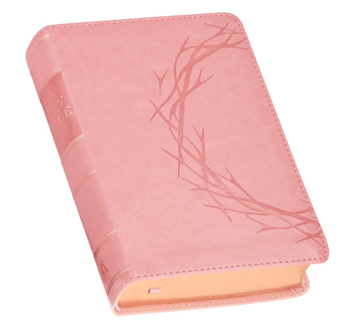 Crown of Thorns Pink Large Print Compact KJV Bible