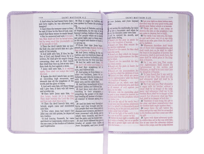 Lavender Bouquet Large Print Compact Bible