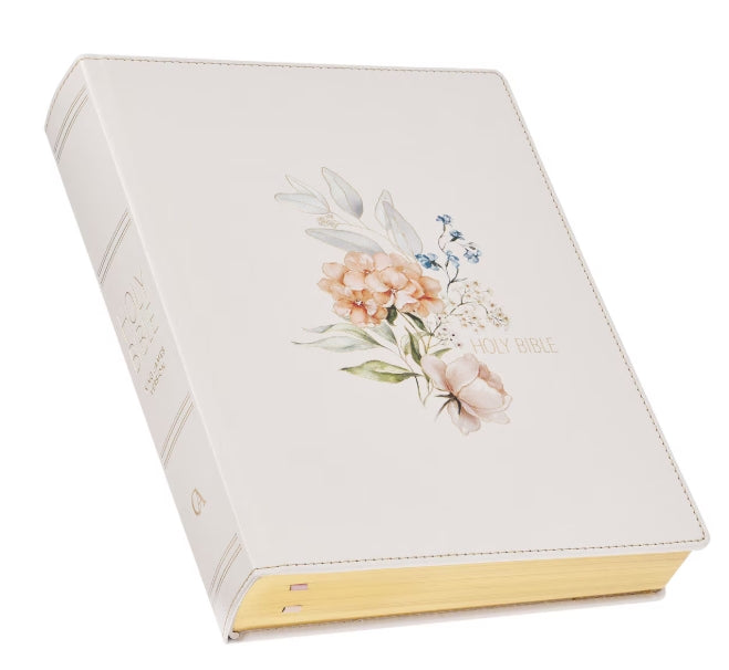 Blush Bouquet Hardcover Notetaking Large Print Bible