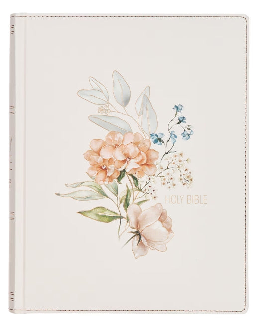 Blush Bouquet Hardcover Notetaking Large Print Bible