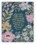 Teal Floral Large Print Note Taking Bible