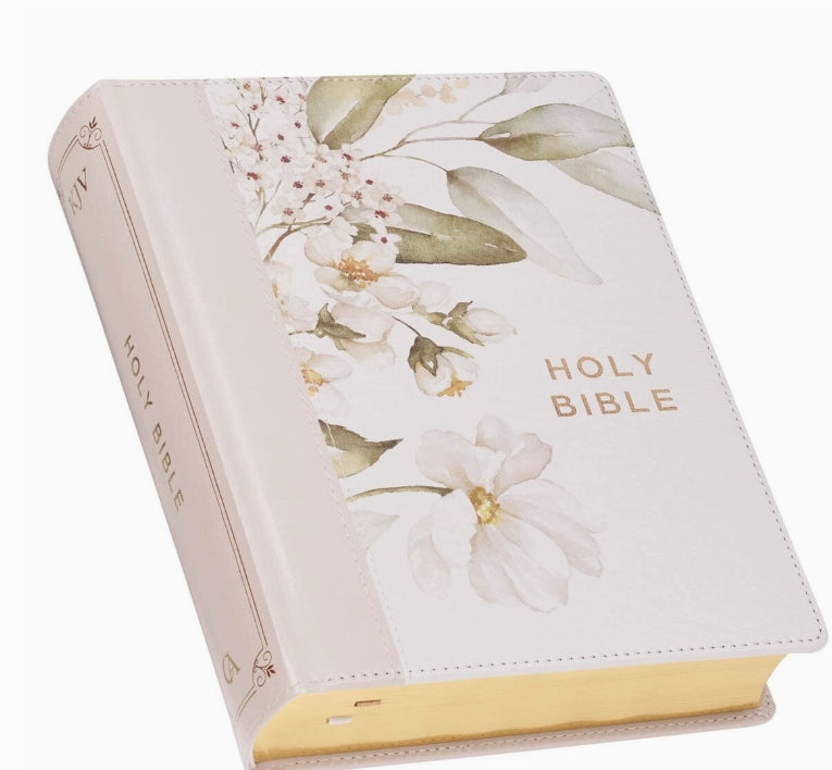 Feather Gray Floral Note Taking Bible