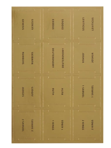 Gold Foil with Black Print Bible Tabs
