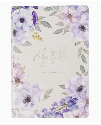 Lavender Floral Giant Print Bible
