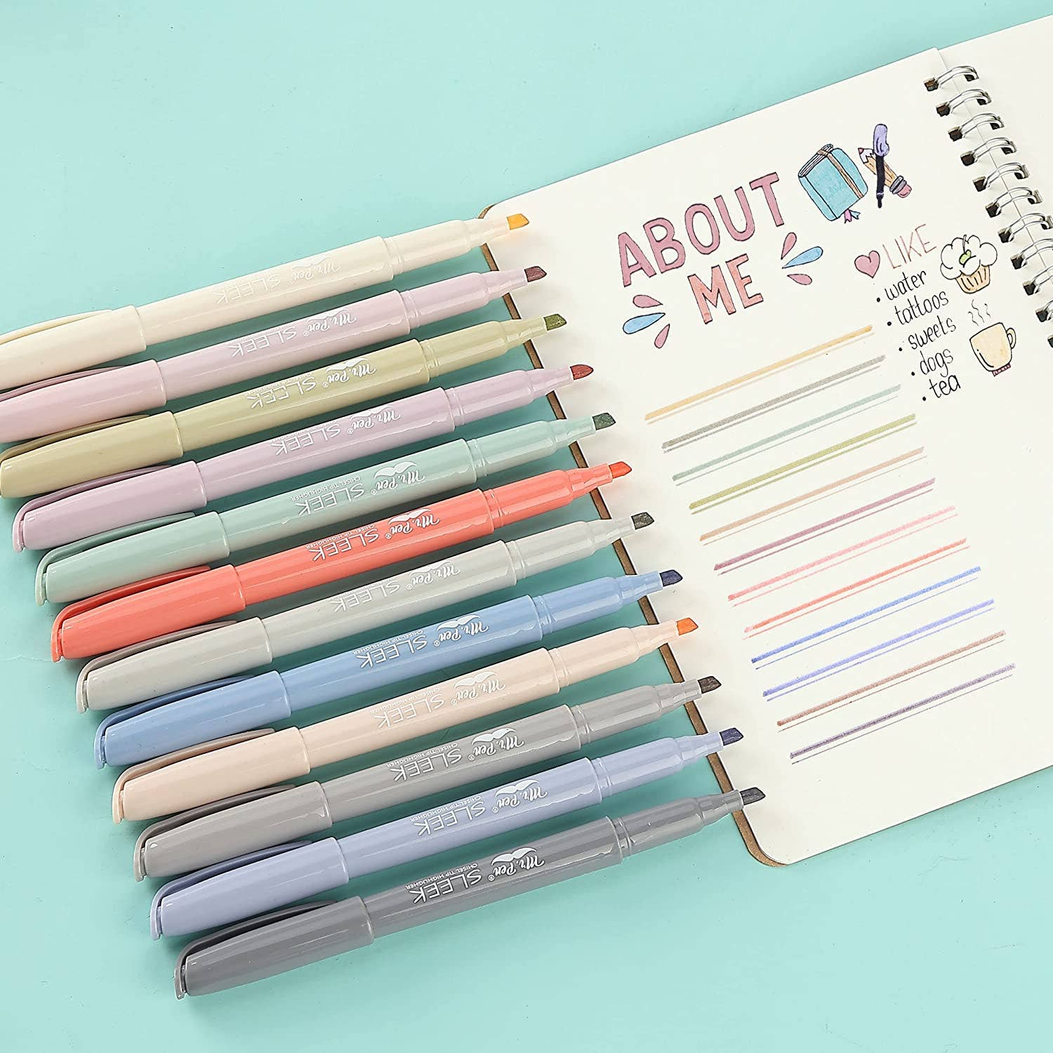 Morandi Highlighters 12 Pack Chisel Tip