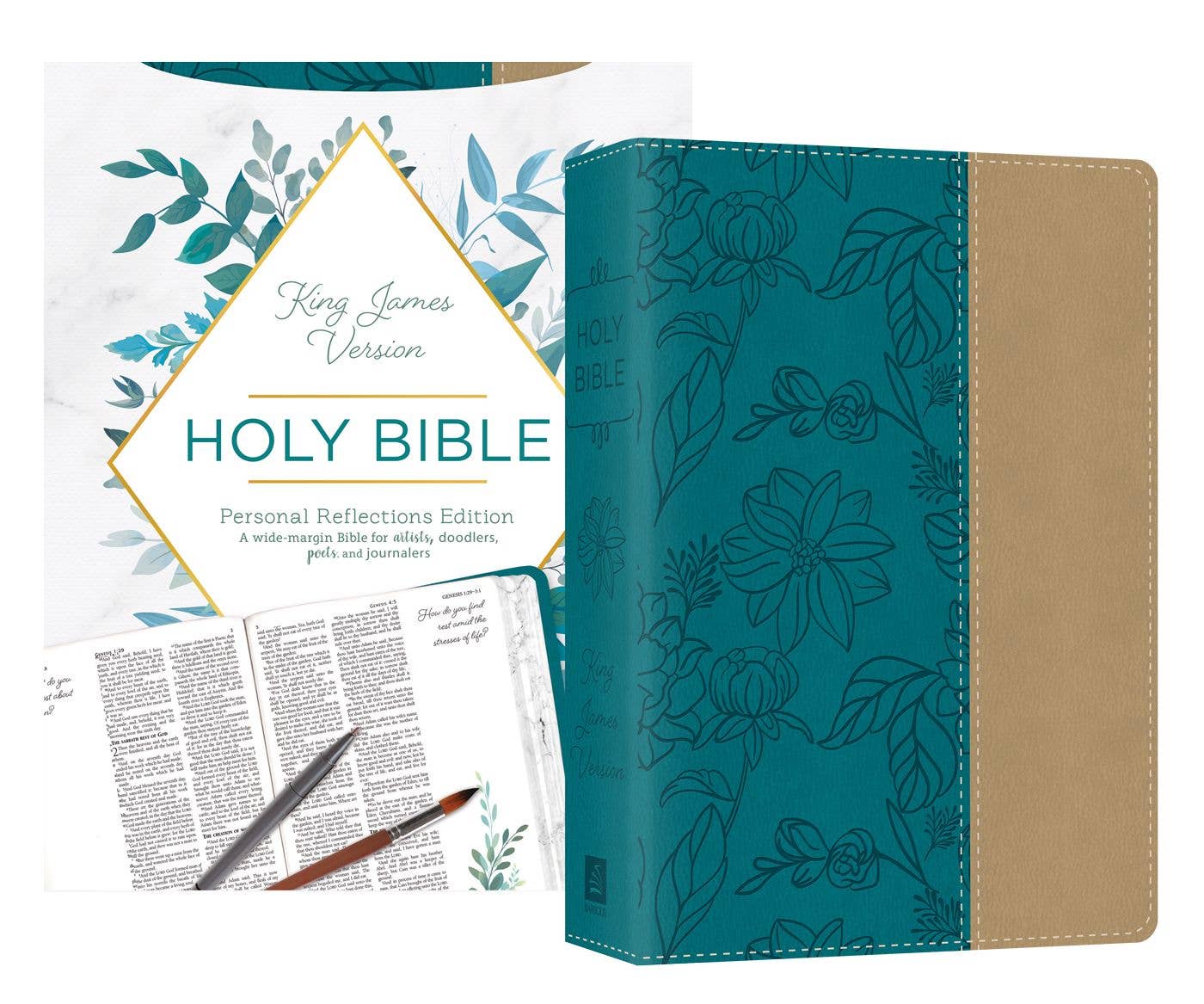 Teal/Tan Personal Reflections Bible