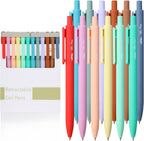 Retractable Gel Pens, 12 Pack, Assorted Colors, Fast Dry,