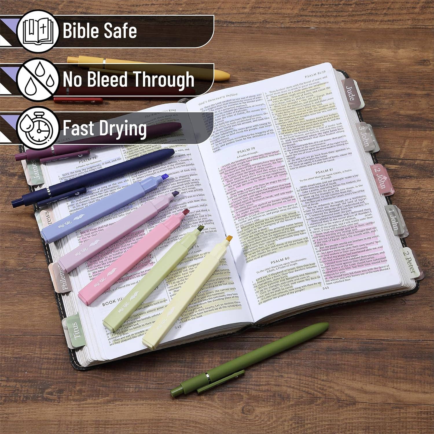 No Bleed Aesthetic Highlighters & Gel Pens