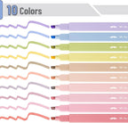 Aesthetic Highlighters 10 Pack No Bleed