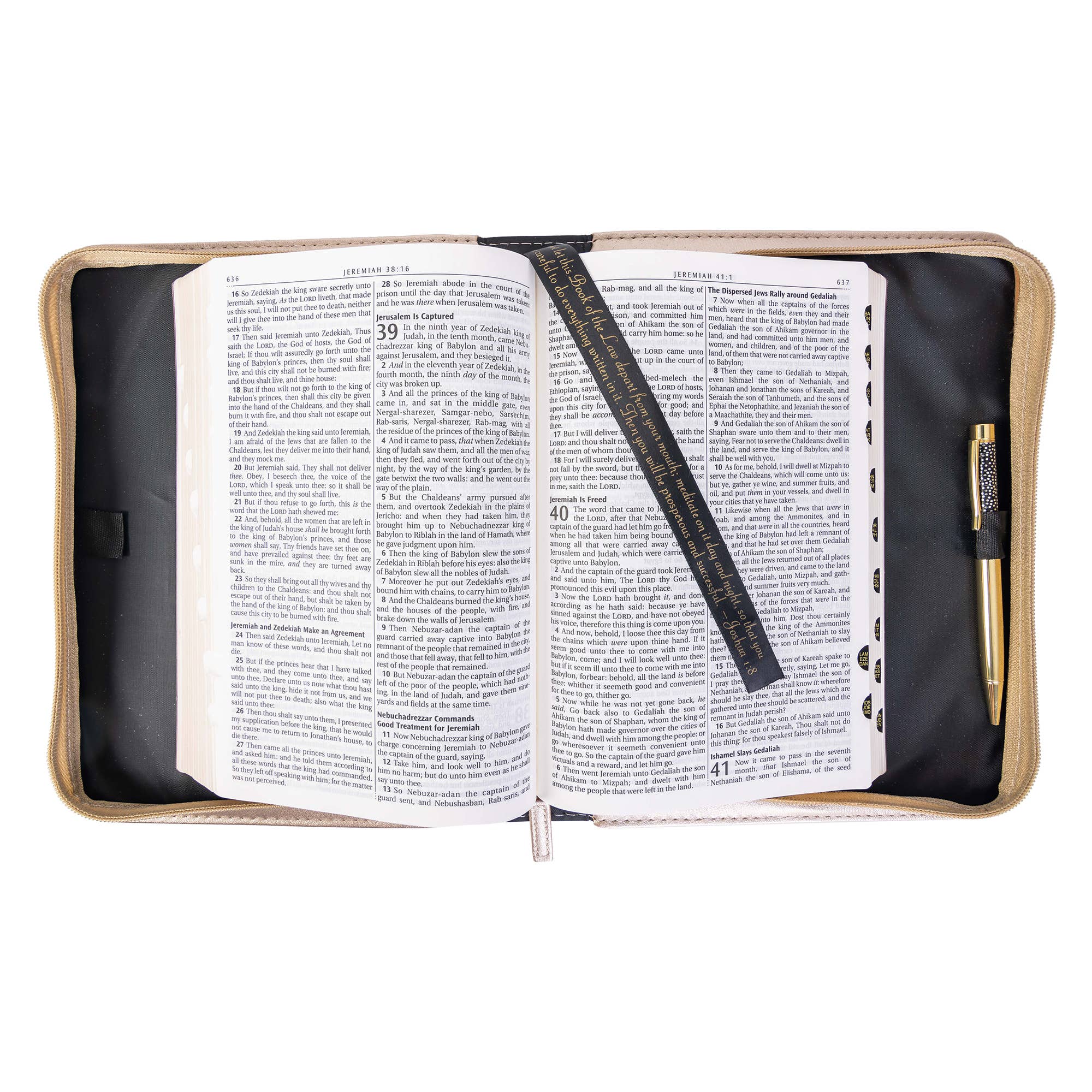 Black & White Floral Bible Cover