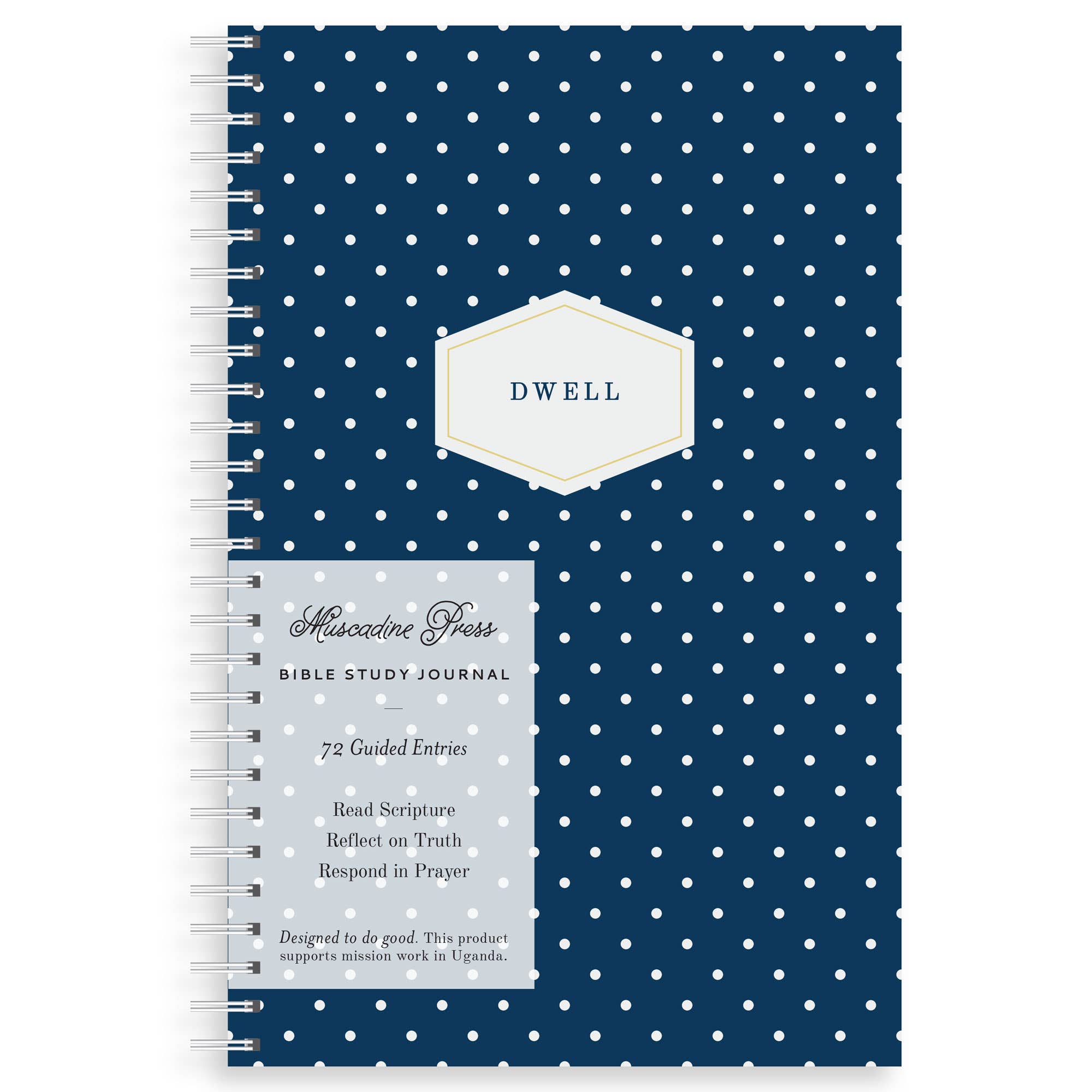 Dwell Bible Study Journal, Navy Dot