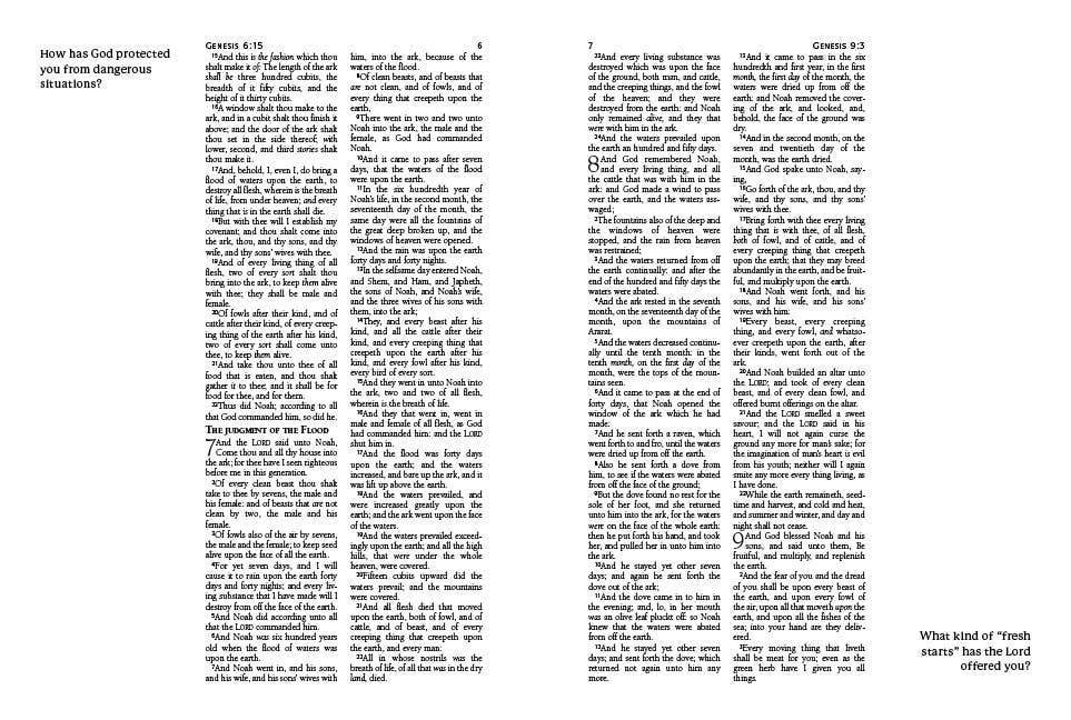 Peach Floral Personal Reflections Bible