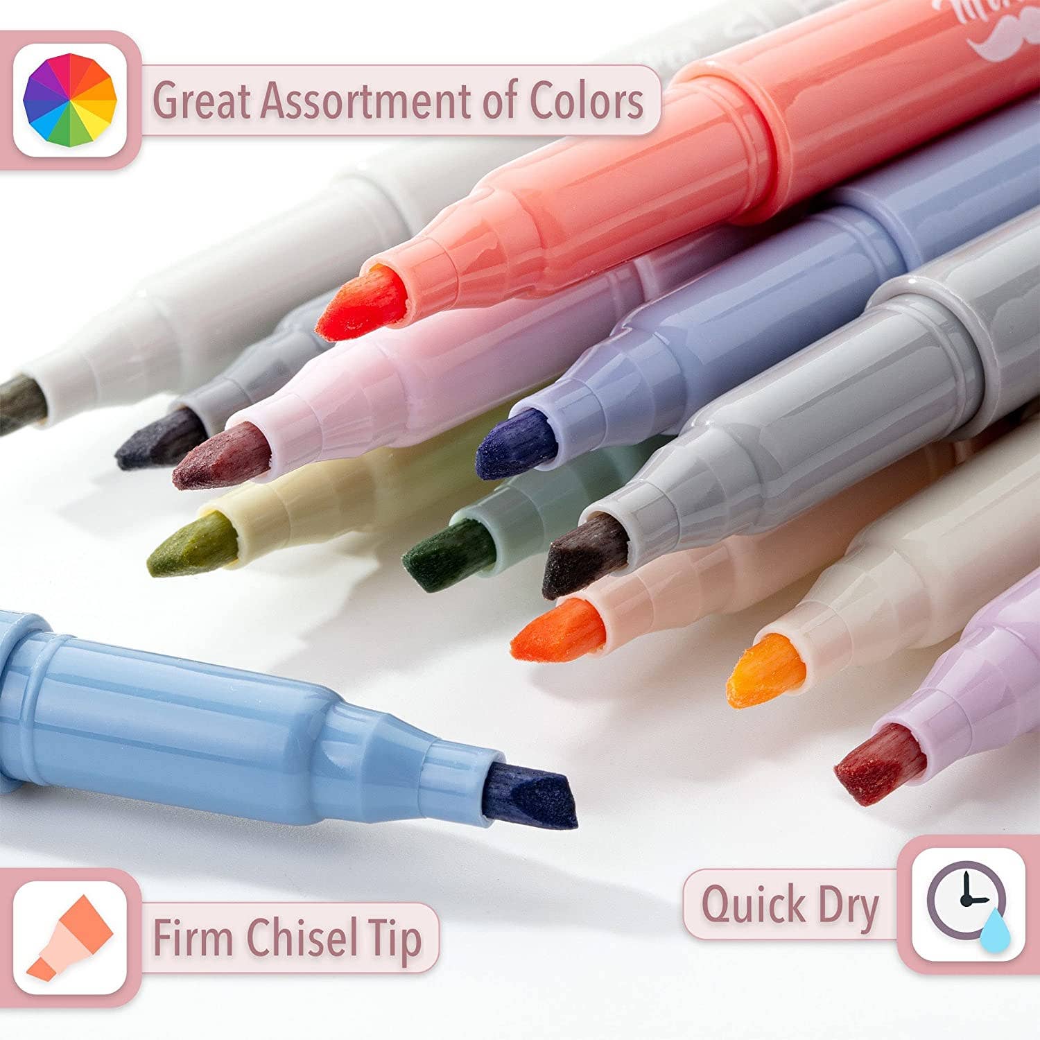 Morandi Highlighters 12 Pack Chisel Tip