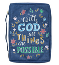 Navy with God Bible Cover